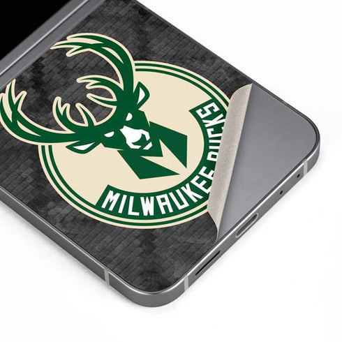 NBA Milwaukee Bucks Rusted Dark Galaxy Z Flip6 Skin