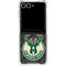NBA Milwaukee Bucks Rusted Dark Galaxy Z Flip7 Clear Case