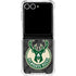 NBA Milwaukee Bucks Rusted Dark Galaxy Z Flip7 Clear Case