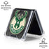 NBA Milwaukee Bucks Rusted Dark Galaxy Z Flip7 Clear Case