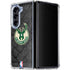 NBA Milwaukee Bucks Rusted Dark Galaxy Z Fold5 5G Clear Case