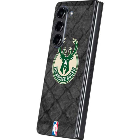 NBA Milwaukee Bucks Rusted Dark Galaxy Z Fold5 5G Skin