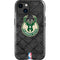 NBA Milwaukee Bucks Rusted Dark iPhone 15 Impact Case