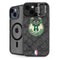 NBA Milwaukee Bucks Rusted Dark iPhone 15 Plus Kickstand Case