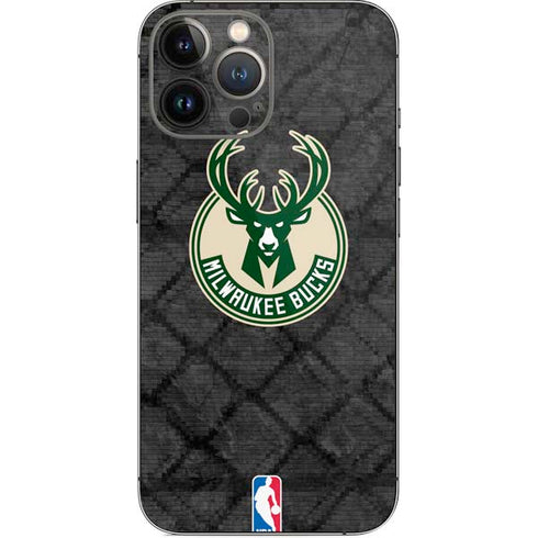 NBA Milwaukee Bucks Rusted Dark iPhone 15 Pro Max Skin