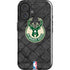 NBA Milwaukee Bucks Rusted Dark iPhone 16 Impact Case