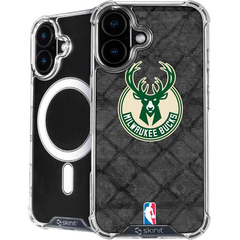 NBA Milwaukee Bucks Rusted Dark iPhone 16 MagSafe Case