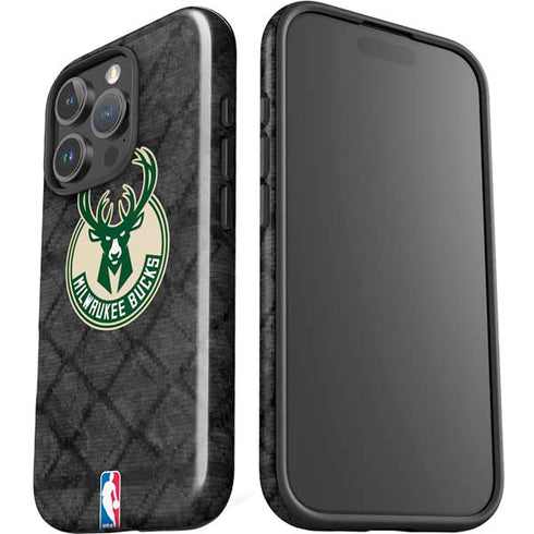 NBA Milwaukee Bucks Rusted Dark iPhone 16 Pro Impact Case