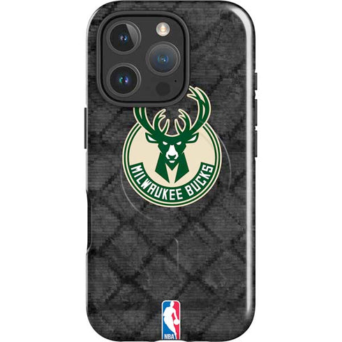 NBA Milwaukee Bucks Rusted Dark iPhone 16 Pro Magsafe Impact Case