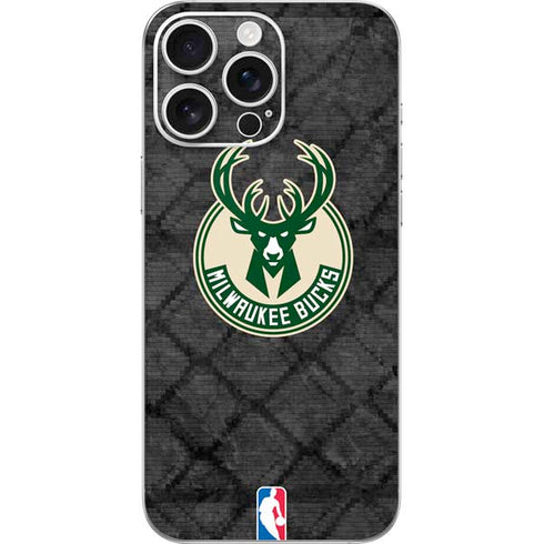 NBA Milwaukee Bucks Rusted Dark iPhone 16 Pro Max Skin