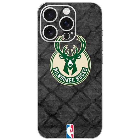 NBA Milwaukee Bucks Rusted Dark iPhone 16 Pro Skin