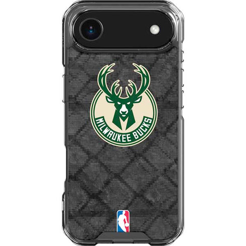NBA Milwaukee Bucks Rusted Dark iPhone 17 Air Clear Case