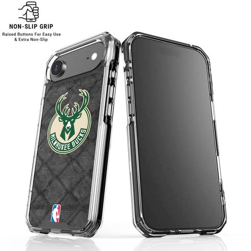 NBA Milwaukee Bucks Rusted Dark iPhone 17 Air Clear Case