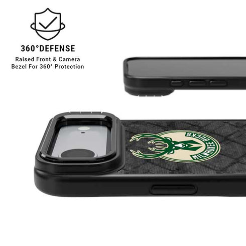 NBA Milwaukee Bucks Rusted Dark iPhone 17 Air Kickstand Case