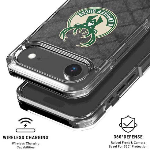 NBA Milwaukee Bucks Rusted Dark iPhone 17 Air MagSafe Case