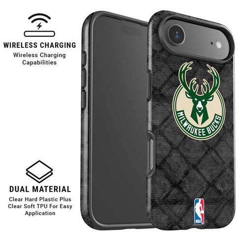 NBA Milwaukee Bucks Rusted Dark iPhone 17 Air Magsafe Impact Case