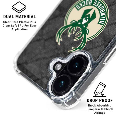 NBA Milwaukee Bucks Rusted Dark iPhone 17 MagSafe Case