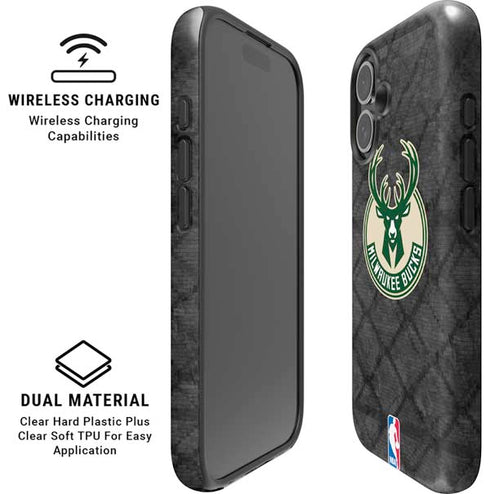 NBA Milwaukee Bucks Rusted Dark iPhone 17 Magsafe Impact Case