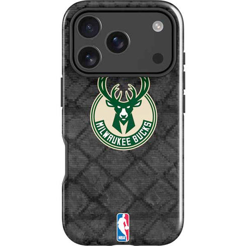 NBA Milwaukee Bucks Rusted Dark iPhone 17 Pro Impact Case