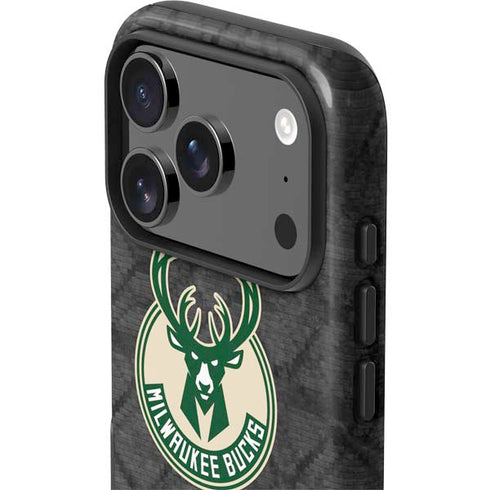 NBA Milwaukee Bucks Rusted Dark iPhone 17 Pro Max Impact Case