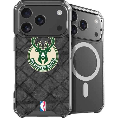 NBA Milwaukee Bucks Rusted Dark iPhone 17 Pro Max MagSafe Case