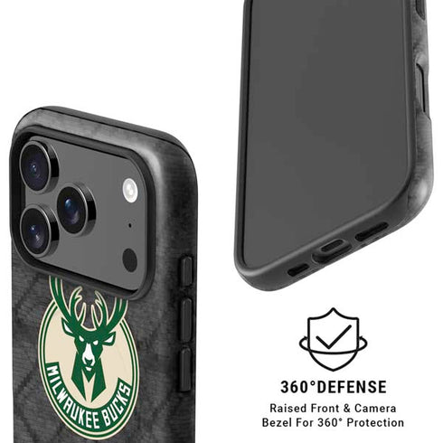 NBA Milwaukee Bucks Rusted Dark iPhone 17 Pro Max Magsafe Impact Case