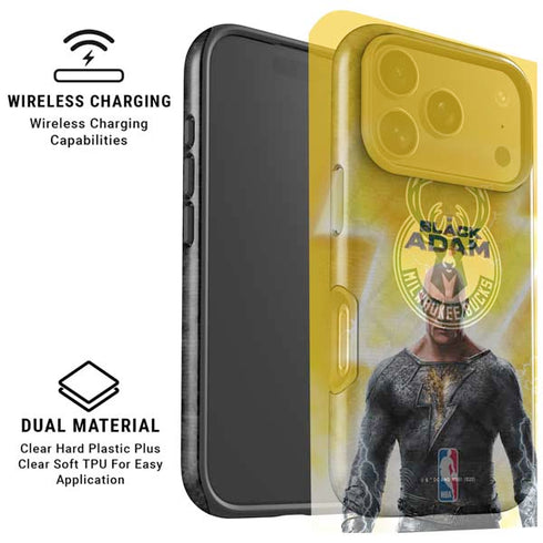 NBA Milwaukee Bucks Rusted Dark iPhone 17 Pro Max Magsafe Impact Case