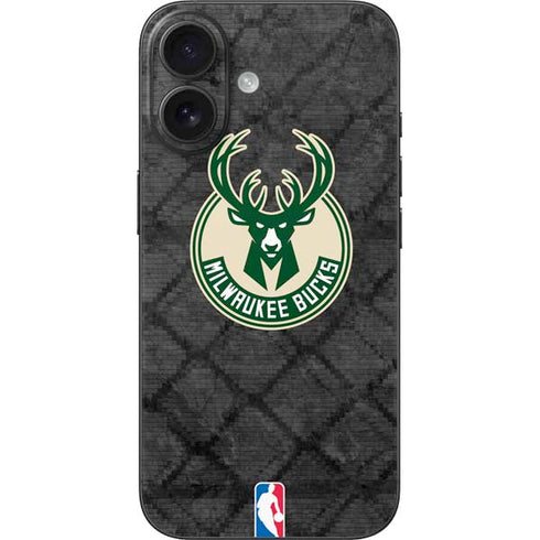 NBA Milwaukee Bucks Rusted Dark iPhone 17 Skin