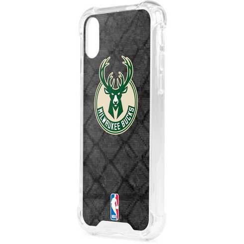 NBA Milwaukee Bucks Rusted Dark iPhone XS Clear Case