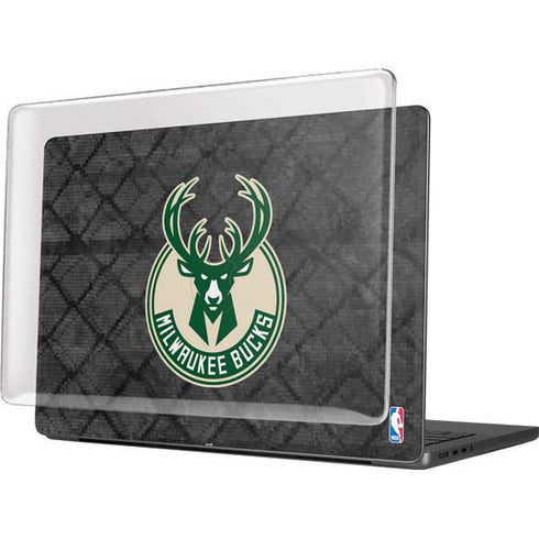 NBA Milwaukee Bucks Rusted Dark MacBook Pro 14in (2021-24) Case plus Skin