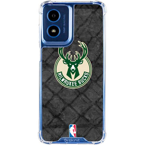 NBA Milwaukee Bucks Rusted Dark Moto G 5G (2024) Clear Case