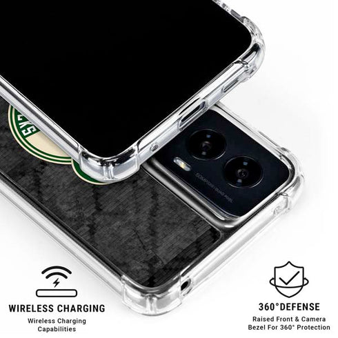 NBA Milwaukee Bucks Rusted Dark Moto G Power 5G (2024) Clear Case