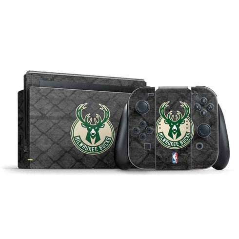 NBA Milwaukee Bucks Rusted Dark Nintendo Skins
