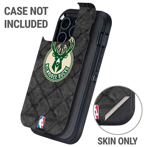 NBA Milwaukee Bucks Rusted Dark Otterbox Defender iPhone Skin