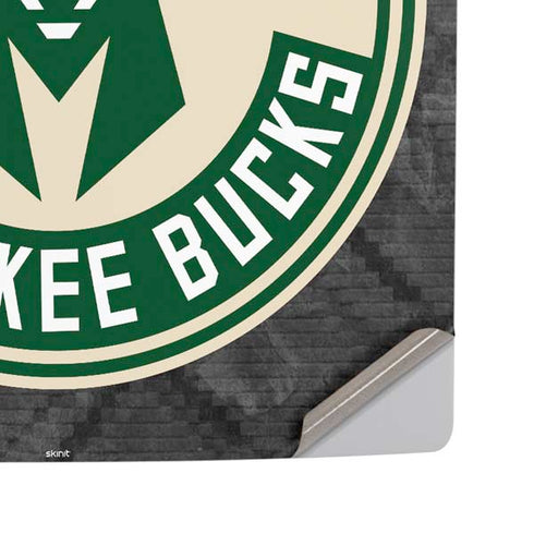 NBA Milwaukee Bucks Rusted Dark PS5 Pro Disk Console Skin