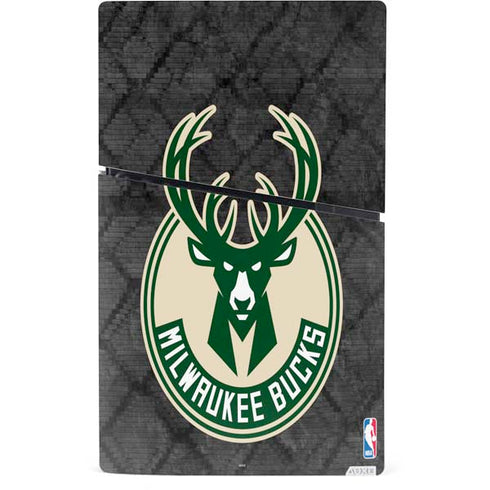 NBA Milwaukee Bucks Rusted Dark PS5 Slim Digital Edition Console Skin