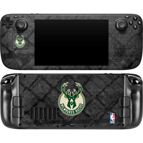 NBA Milwaukee Bucks Rusted Dark Steam Deck Handheld Gaming Computer Skin