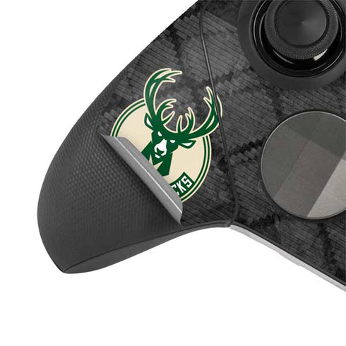 NBA Milwaukee Bucks Rusted Dark Xbox Elite Wireless Controller Series 2 Skin