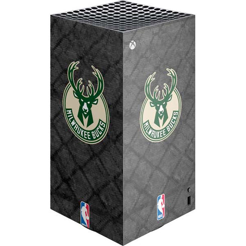 NBA Milwaukee Bucks Rusted Dark XBox Series X Digital Edition Console Skin