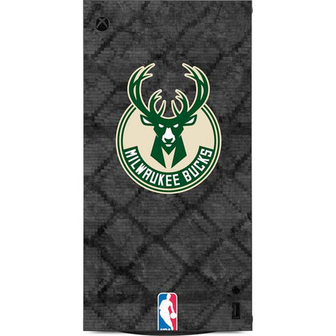 NBA Milwaukee Bucks Rusted Dark XBox Series X Digital Edition Console Skin
