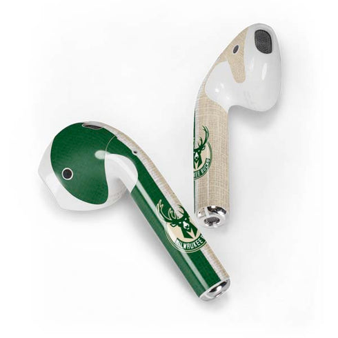 NBA Milwaukee Bucks Split Canvas Apple AirPods Skin