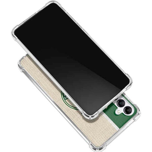 NBA Milwaukee Bucks Split Canvas Galaxy A16 5G Clear Case
