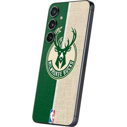 NBA Milwaukee Bucks Split Canvas Galaxy A16 5G Skin