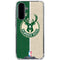 NBA Milwaukee Bucks Split Canvas Galaxy A36 5G Clear Case