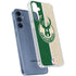 NBA Milwaukee Bucks Split Canvas Galaxy A55 5G Clear Case