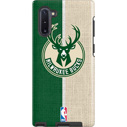 NBA Milwaukee Bucks Split Canvas Galaxy Cases