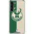 NBA Milwaukee Bucks Split Canvas Galaxy S24 FE Clear Case