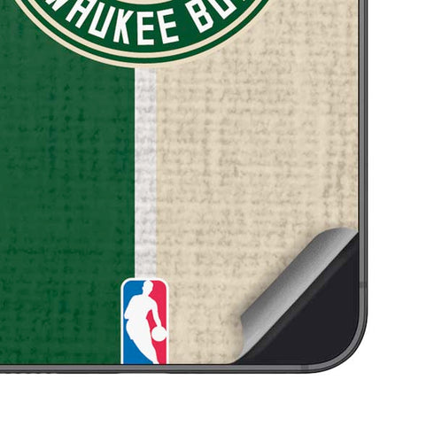 NBA Milwaukee Bucks Split Canvas Galaxy S24 Plus Skin