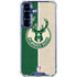 NBA Milwaukee Bucks Split Canvas Galaxy S25 Clear Case