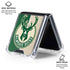 NBA Milwaukee Bucks Split Canvas Galaxy Z Flip6 Clear Case